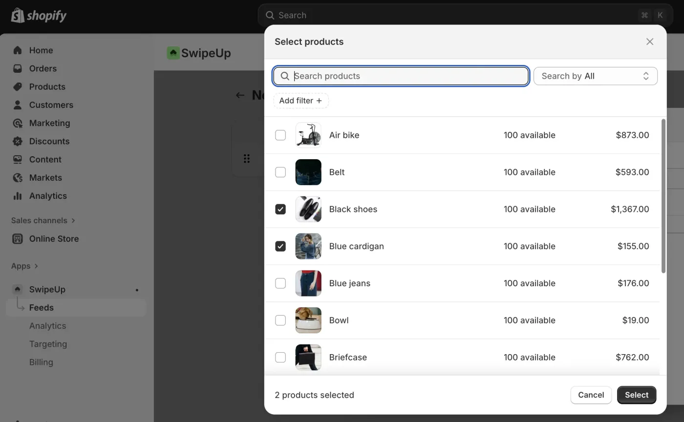 Add multiple products