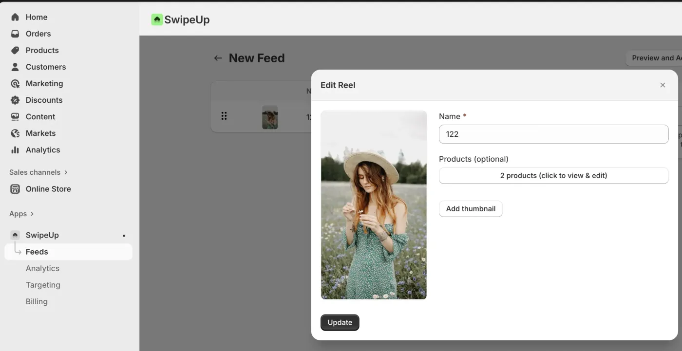 Select the video to tag